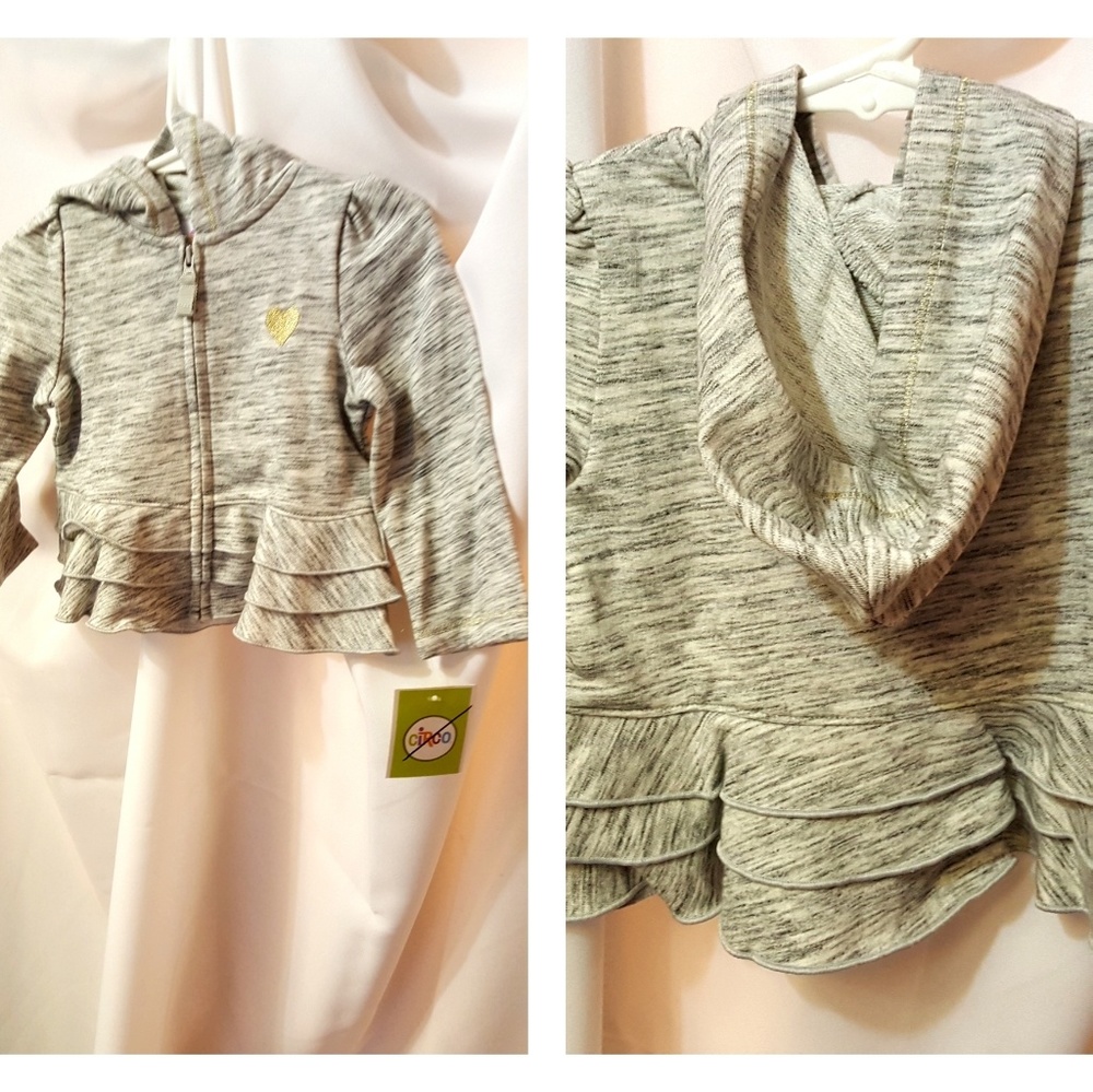⬇️ Circo 12 Months Girl Ruffled Hooded Jacket